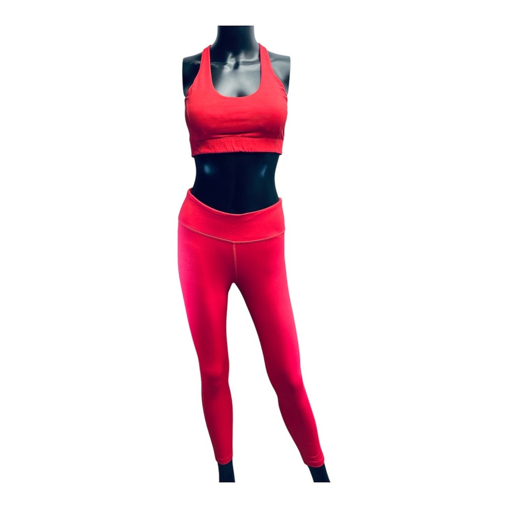 Outdoor‎ Voices Women Activewear Set Nylon Spandex Small Red Athleisure Workout